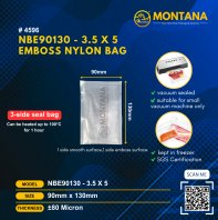 (4596) NBE90130 - 3.5 x 5 EMBOSS NYLON BAG