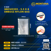 (4029) NBE145205 - 5.5 x 8 EMBOSS NYLON BAG