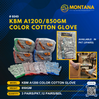 (6049) KBM A1200850GM COLOR COTTON GLOVE