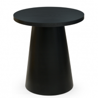 MOCHA 700 mm Round Dining Table Black