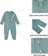 Brightness Apparel Jumpsuit Zip Bayi dengan tab keselamatan