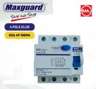 Maxguard 63A 4 Pole 0.1A (100mA) ELCB (Type A)