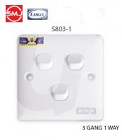 Lemax S803-1 3 Gang 1 Way Switch