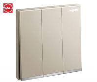 Legrand GA21003CH/ GA21003CHMY Galion Up 3 Gang 1 Way Switch (Champagne)