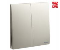 Legrand GA22018CH/ GA22018CHMY Galion Up 2 Gang 2 Way Switch (Champagne)