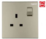 Legrand GA32098CH/ GA32098CHMY Galion Up 13A 1 Gang Switch Socket (Champagne)