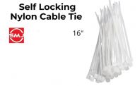 Niko 16" 400mm x 5.0mm Nylon Cable Tie (White)