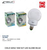 Cielo 16W 3000k E27 LED Globe Bulb/ LED Bulb (Warm White)