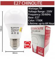 Chinolite 7W 3000k E27 LED Bulb (Warm White)