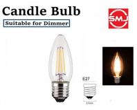 Crown 4W 3000k E27 LED Filament Bulb/ LED Bulb (Warm White)