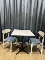 Solid Wood Table Set (White Wash)