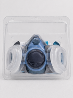 Half-Face Respirator Mask (Dual Cartridge Type)   Reusable Safety Mask for Organic Vapors, Dust, Chemicals & Industrial Protection