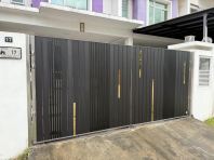 Stainless Steel Gate - Basic Gold Strip (Frameless / 3D Frame)