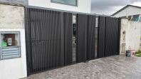 Black Stainless Steel Gate - Customized Aluminium Fluted
