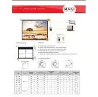MEKI EZ MANUAL PROJECTOR WALL SCREEN - MATT WHITE (VISTA) NTSC FORMAT - 72"X96" 120"D (6'x8'), 90" x120" 150"D (76'x10')