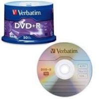 VERBATIM DVD+R 16X 4.7GB (120MIN) 50PCS/CAKE BOX (95037)