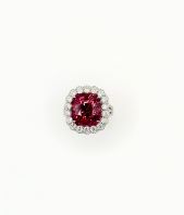 Purplish Pink Unheated 10.65ct Red Spinel Ring