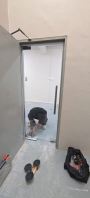 tempered glass door