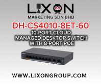 Dahua DH-CS4010-8ET-60 10-Port Cloud Managed Desktop Switch with 8-Port PoE