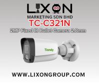 Tiandy TC-C321N 2MP Fixed IR Bullet Network Camera 2.8mm Built-in Mic