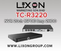 Tiandy TC-R3220 NVR 20ch 16POE 8mp 2HDD