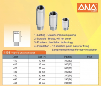 ANA 1/2” FM Chrome Socket ANA 1/2” FM Chrome Socket
