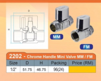 ANA Chrome Handle Mini Valve MM / FM ANA Chrome Handle Mini Valve MM / FM
