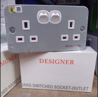 DESIGNER 13AMP 2 GANG Switched Socket - Outlet DS-8216 DESIGNER 13AMP 2 GANG Switched Socket - Outlet DS-8216