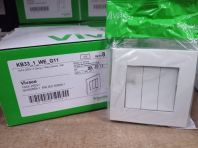 SCHNEIDER VIVACE 16AX 250V 3 GANG 1 WAY SWITCH (KB33_1_WE_G11) SCHNEIDER VIVACE 16AX 250V 3 GANG 1 WAY SWITCH (KB33_1_WE_G11)