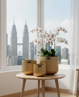 Top Gold Ceramic Pots Supplier Malaysia  PC1247-18540-3GD �������ǽ�ɫ�������� Borong Pasu Bunga Emas Malaysia