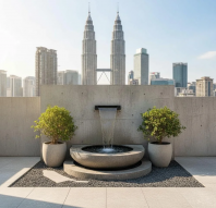 Garden Water Feature Fountain with FRP Planter Malaysia �������ǻ�԰ˮ����Ȫ��FRP���� Air Pancutan Air Taman dengan FRP Planter Malaysia