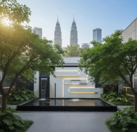 Garden Landscape With Water Feature Malaysia �������ǻ�԰���ۼ�ˮ�� Landskap Taman Dengan Ciri Air Malaysia