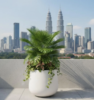 Leading Fiberglass Flowerpot Manufacturer & Specialist in Malaysia PC1247-16070 �����������ʲ����ֻ��� Pasu Bunga Gentian Kaca Premium Di Malaysia