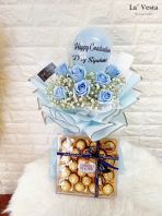 GOLDEN BLUE (SOAP FLOWER + CHOCOLATE) GOLDEN BLUE (SOAP FLOWER + CHOCOLATE)