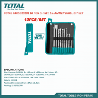 TOTAL TACSD19101 10 PCS CHISEL & HAMMER DRILL BIT SET