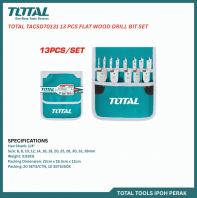 TOTAL TACSD70131 13 PCS FLAT WOOD DRILL BIT SET