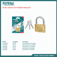 TOTAL HEAVY DUTY BRASS PADLOCK