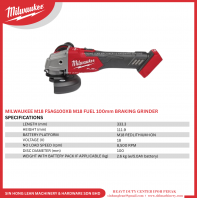 MILWAUKEE M18 FSAG100XB M18 FUEL 100mm BRAKING GRINDER