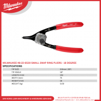 MILWAUKEE 48-22-6530 SMALL SNAP RING PLIERS - 18 DEGREE