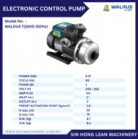 WALRUS ELECTRONIC CONTROL PUMP TQ400 (50Hz)