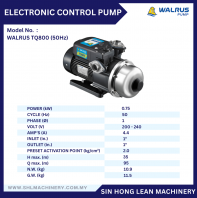 WALRUS ELECTRONIC CONTROL PUMP TQ800 (50Hz)