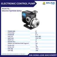 WALRUS ELECTRONIC CONTROL PUMP TQ3700B (60Hz)