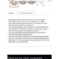 SUZUKI GS750 / GS1100 FRONT SPROCKET 27511-49001 (15T) 630 CHAIN SUZUKI GS750 / GS1100 FRONT SPROCKET 27511-49001 (15T) 630 CHAIN