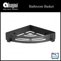 Abagno SB-3022A-BN Stainless Steel Corner Basket with Hooks - Black Nickel