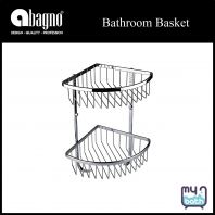 Abagno SC-004DH Stainless Steel Double Layer Corner Basket With Hook
