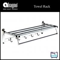 Abagno TR-6062-BP Stainless Steel Towel Rack With Hooks