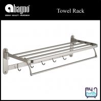 Abagno TR-6062-ST Stainless Steel Towel Rack With Hooks