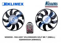 NISSENS - FAN ASSY VOLKSWAGEN GOLF MK 7 (SMALL) 5Q0959455AH [KM40023]