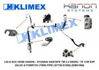 LIQ & SUC HOSE HANON - HYUNDAI SANTAFE TM 2.2 DIESEL '19' C/W EXP VALVE & P/SWITCH (TWIN PIPE) (97759-S1060) [KM41066]