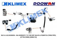 SUC & LIQ DOOWON - KIA SORENTO '15' C/W EXP VALVE & P/SWITCH (TWIN PIPE) (97759-C5060) [KM42116]